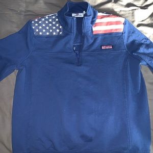 Vineyard Vines American Flag Pullover